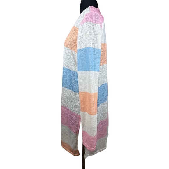 BiBi Women's Lightweight Longline Open Cardigan Sweater Pastels Size M Office - Picture 5 of 12